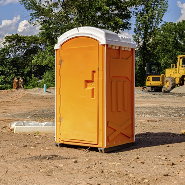 can i customize the exterior of the portable toilets with my event logo or branding in Three Rocks